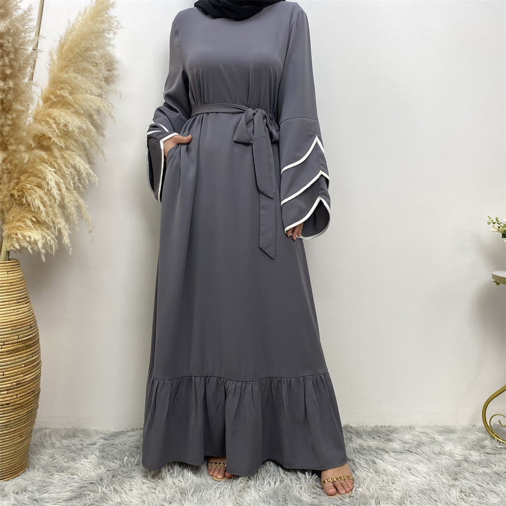 Muslim Fashion Dress At Hem For Women Q2