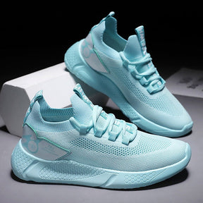 Flying Knit Sneakers Men Mint Green Shoes Fashion