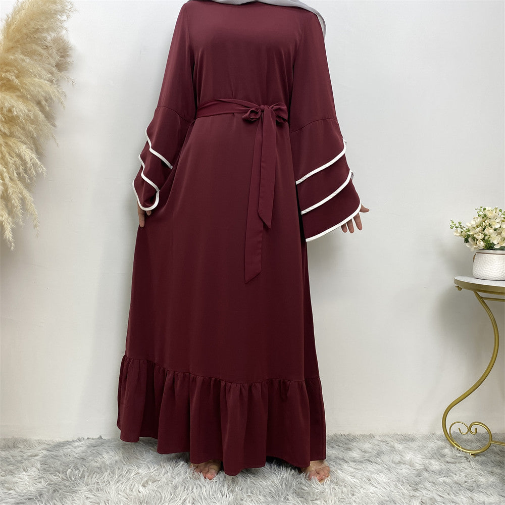 Muslim Fashion Dress At Hem For Women Q2