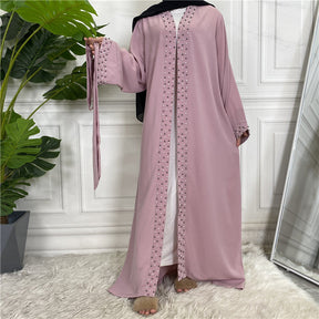 Beaded Muslim Lace Up Cardigan Robe women's - Faizan Trendy Shop - Discover Unique Trends