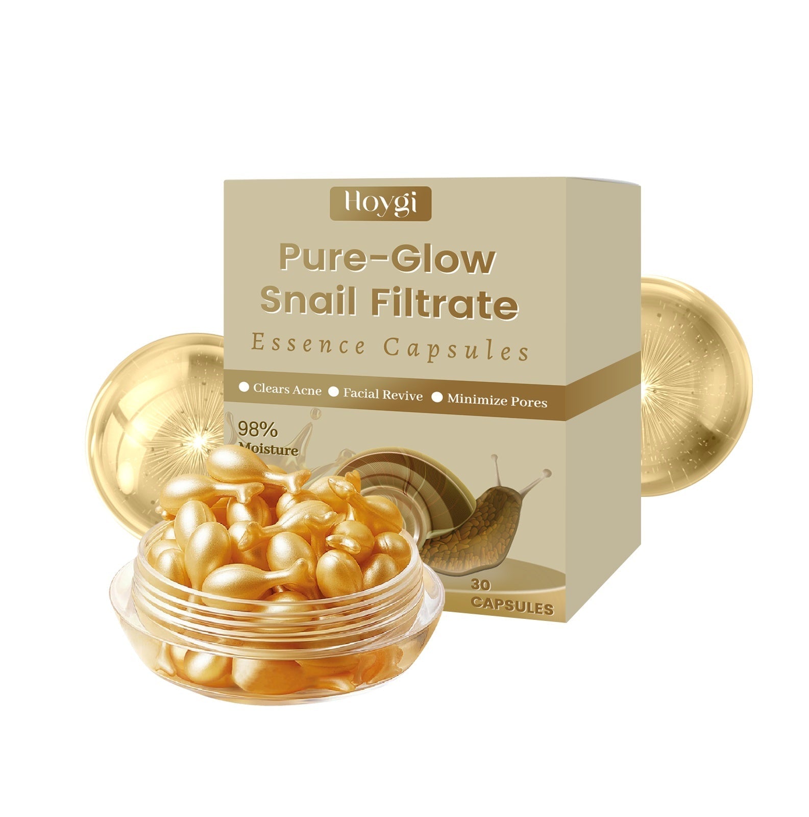 Firming Skincare Capsules, Pure-Glow Snail Filtrate | Essence Capsules Q2