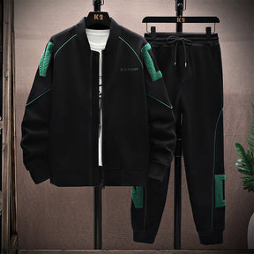 Spring And Autumn Embroidered Baseball Uniform, Guard Pants, Casual Sports Set Q2